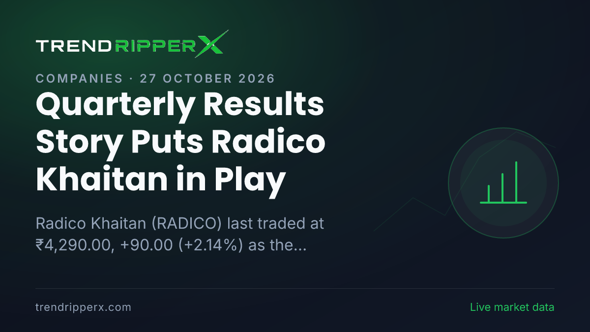 Quarterly Results Story Puts Radico Khaitan in Play: Share Price Saw 4.4x Volume Spike, and Here Is the Arithmetic