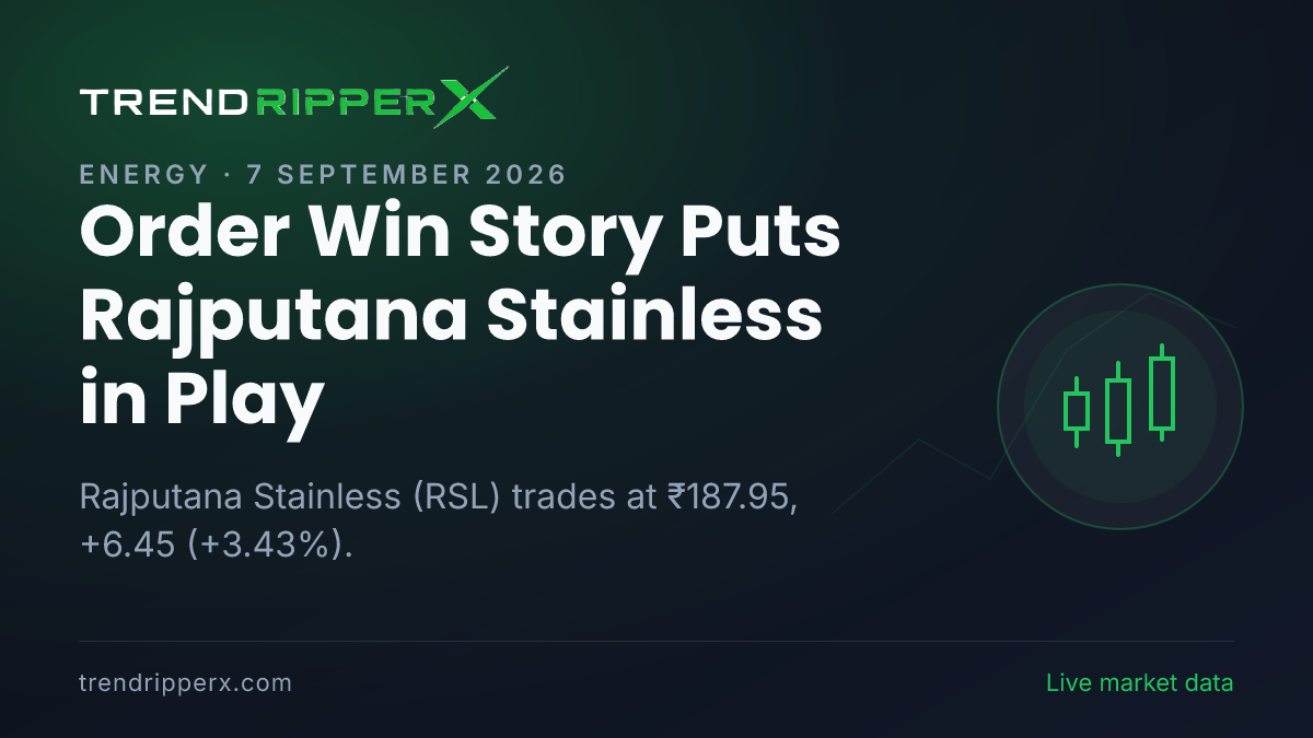 Order Win Story Puts Rajputana Stainless in Play: Share Price Hits 52-Week High, Up 3.43%, and Here Is the Arithmetic