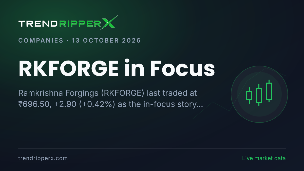 RKFORGE in Focus: Ramkrishna Forgings Share Price Closed Higher at ₹696.50 in the News Today