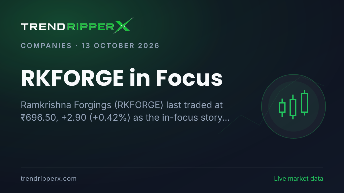 RKFORGE in Focus: Ramkrishna Forgings Share Price Closed Higher at ₹696.50 in the News Today