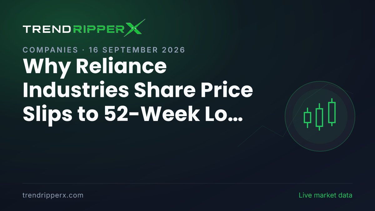 Why Reliance Industries Share Price Slips to 52-Week Low Today: the Fundraise Trigger, Explained