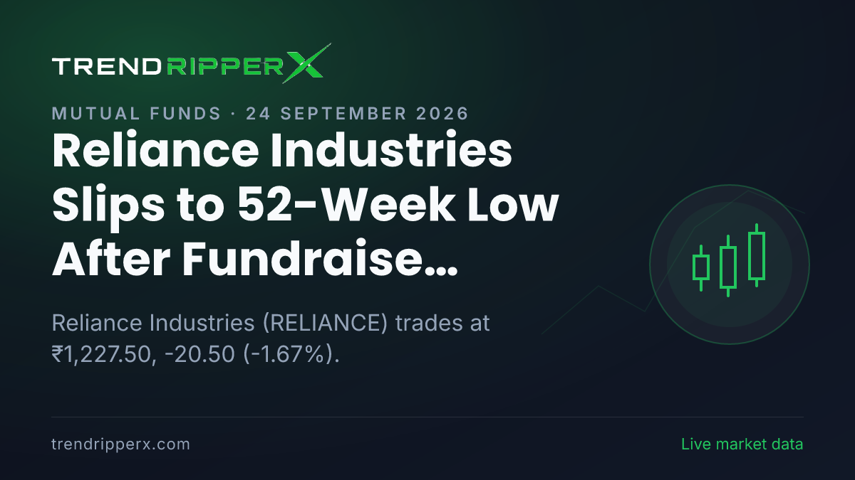 Reliance Industries Slips to 52-Week Low After Fundraise Update — Levels, Volumes and the Follow-Up to Track
