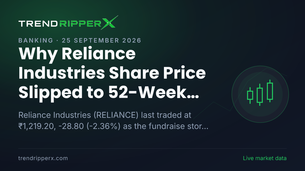 Why Reliance Industries Share Price Slipped to 52-Week Low In Thursday's Session: the Fundraise Trigger, Explained