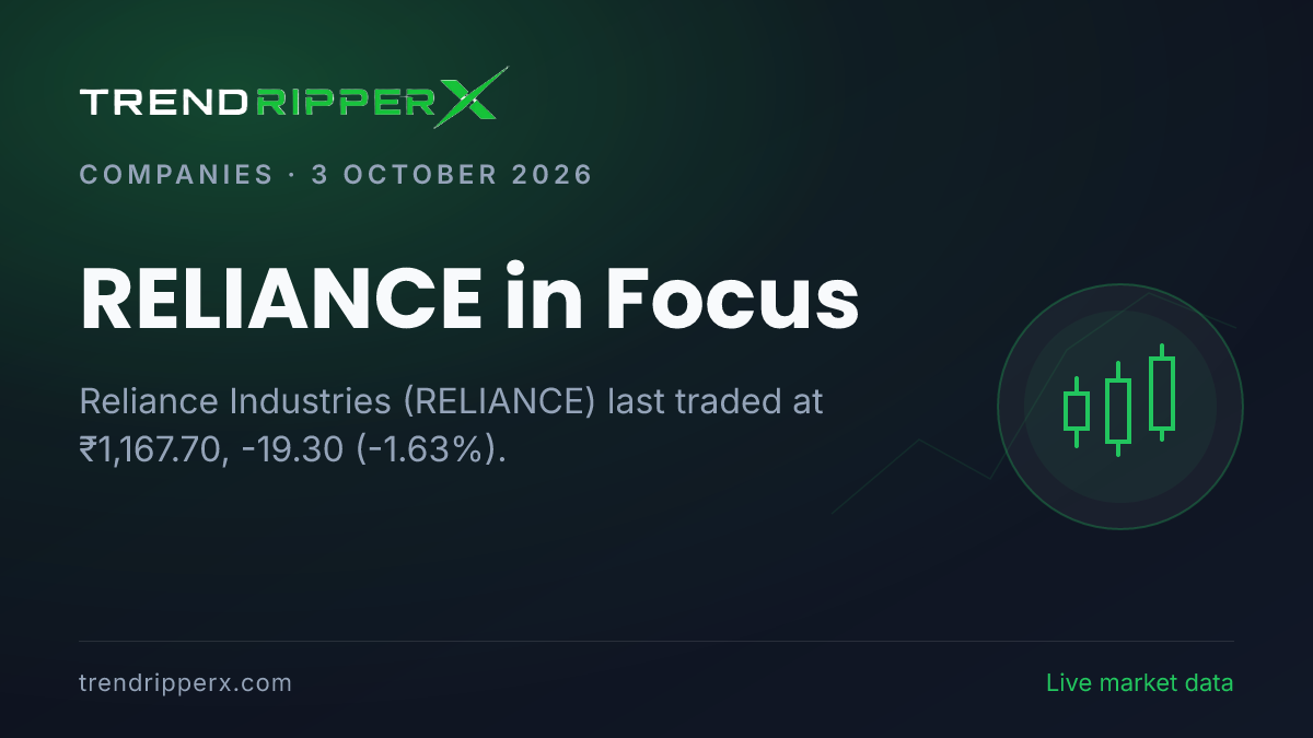 RELIANCE in Focus: Reliance Industries Share Price Slipped to 52-Week Low on Rising Newsflow
