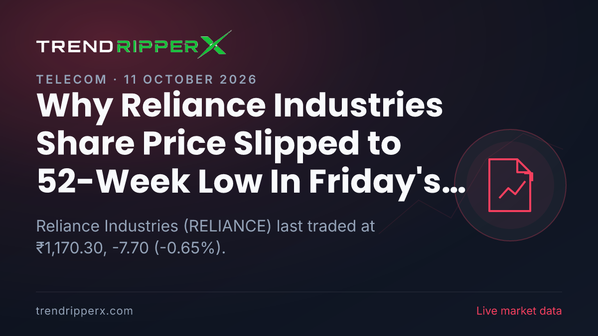 Why Reliance Industries Share Price Slipped to 52-Week Low In Friday's Session: the IPO Trigger, Explained