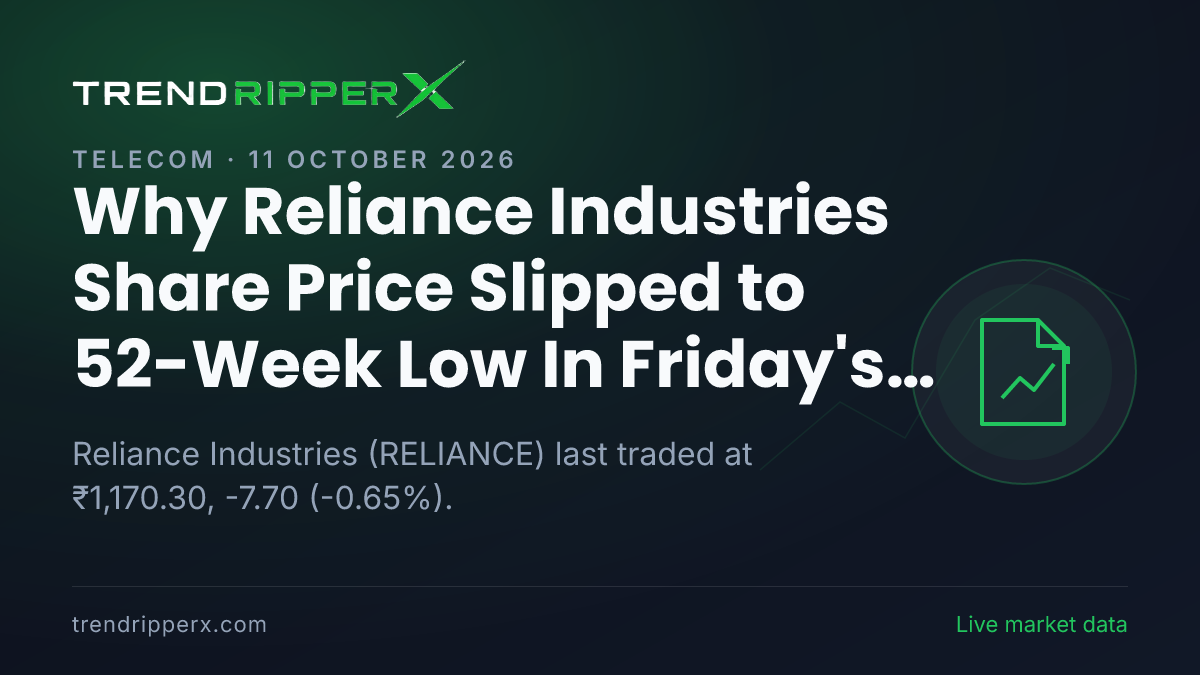 Why Reliance Industries Share Price Slipped to 52-Week Low In Friday's Session: the IPO Trigger, Explained