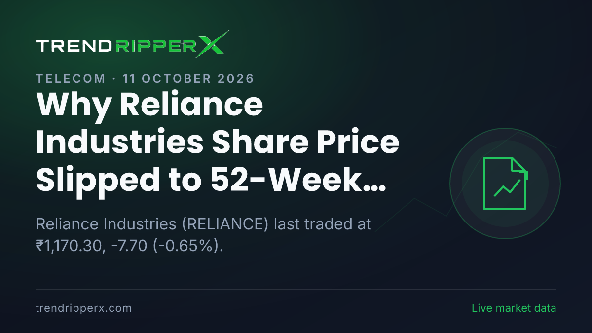 Why Reliance Industries Share Price Slipped to 52-Week Low In Friday's Session: the IPO Trigger, Explained