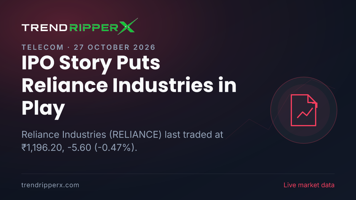IPO Story Puts Reliance Industries in Play: Share Price Closed Lower at ₹1,196.20, and Here Is the Arithmetic