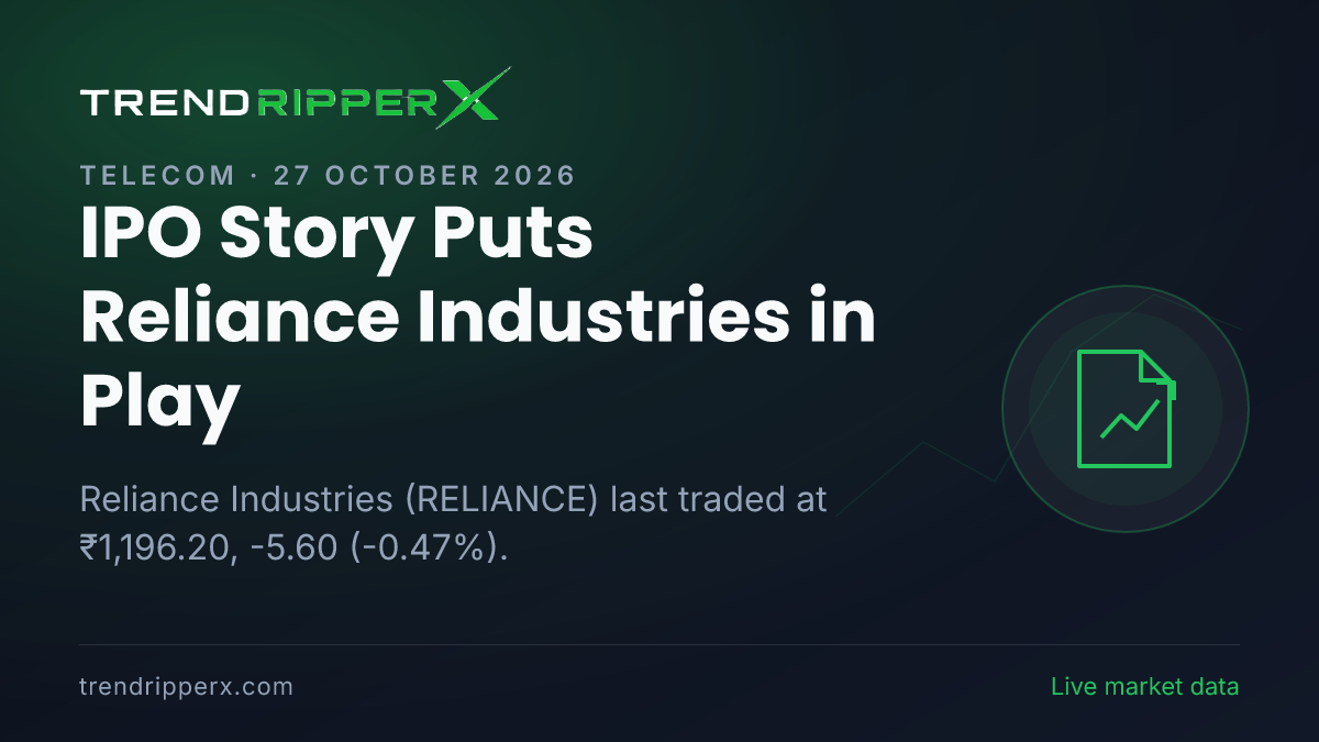 IPO Story Puts Reliance Industries in Play: Share Price Closed Lower at ₹1,196.20, and Here Is the Arithmetic