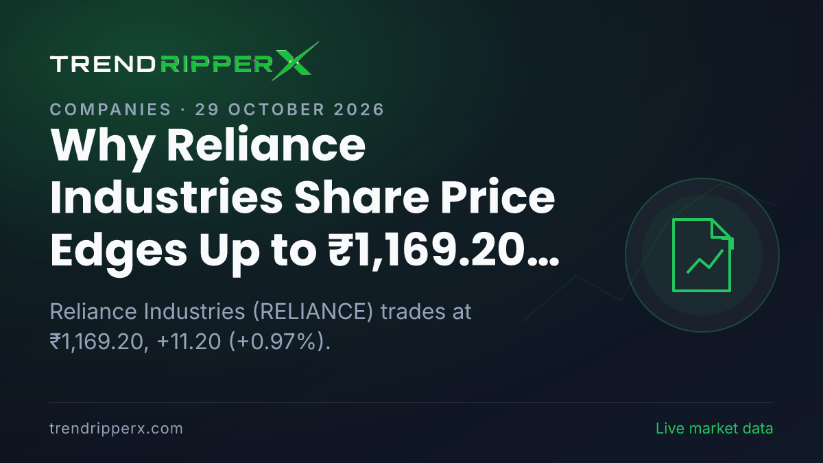 Why Reliance Industries Share Price Edges Up to ₹1,169.20 Today: the IPO Trigger, Explained