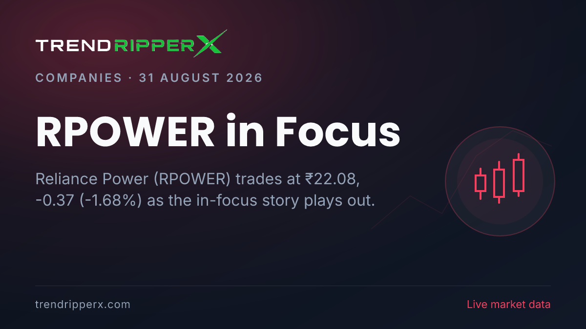 RPOWER in Focus: Reliance Power Share Price Opens Gap-Up at ₹22.45 on Rising Newsflow