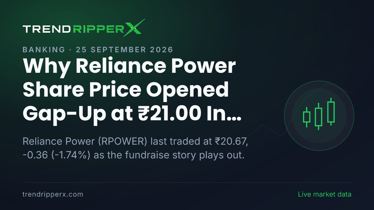 Why Reliance Power Share Price Opened Gap-Up at ₹21.00 In Thursday's Session: the Fundraise Trigger, Explained