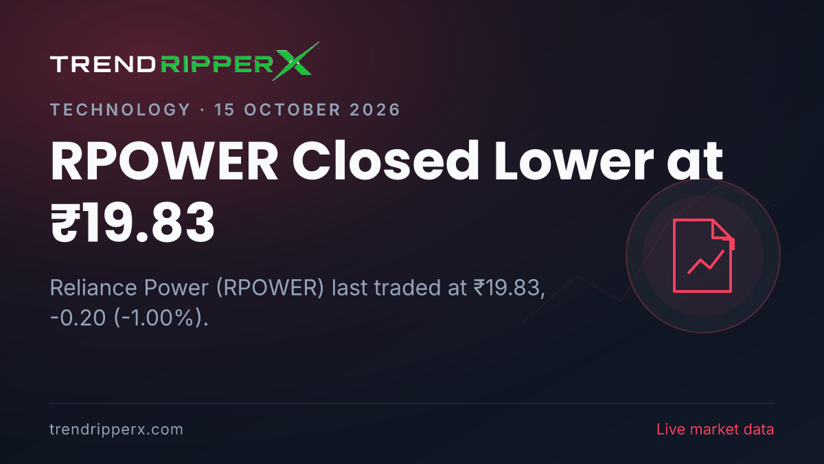 RPOWER Closed Lower at ₹19.83: Inside the IPO Story Moving Reliance Power Shares