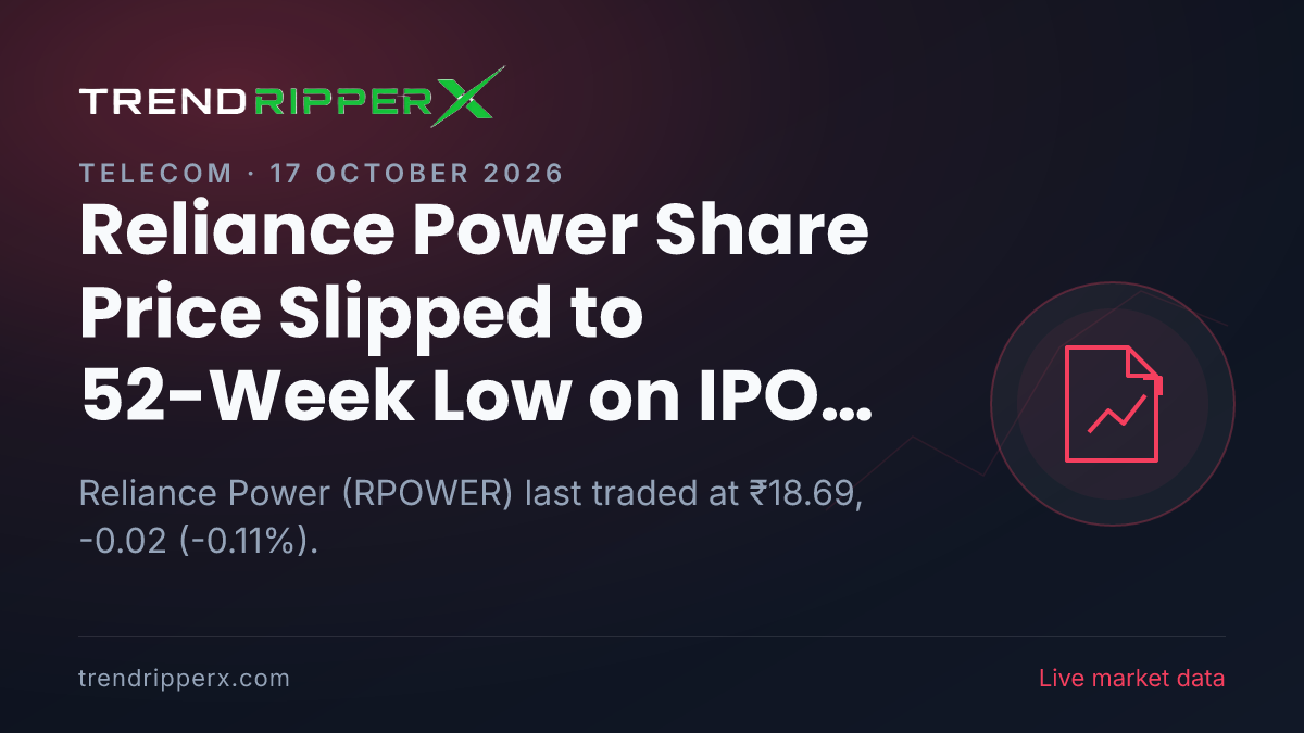 Reliance Power Share Price Slipped to 52-Week Low on IPO News — What It Means for Investors