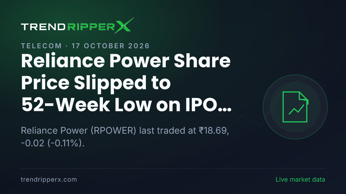 Reliance Power Share Price Slipped to 52-Week Low on IPO News — What It Means for Investors