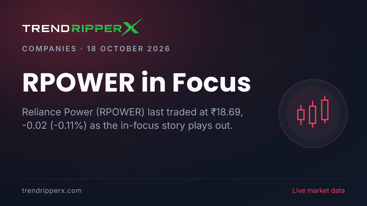RPOWER in Focus: Reliance Power Share Price Traded Flat at ₹18.69 in the News Today