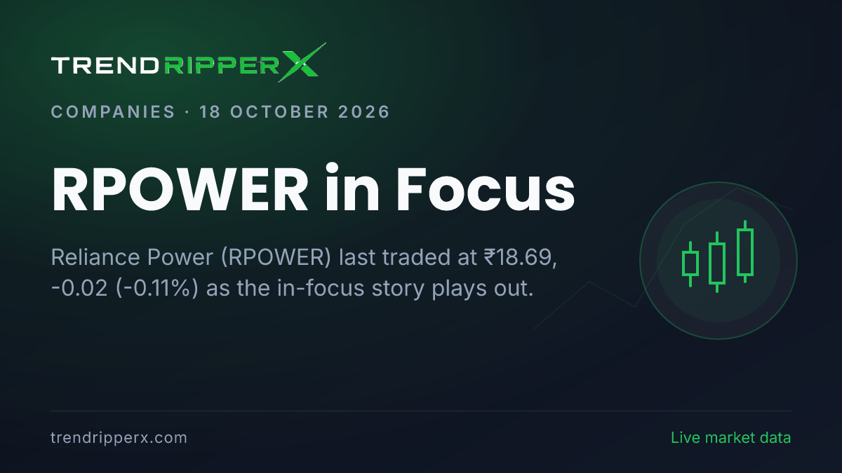 RPOWER in Focus: Reliance Power Share Price Traded Flat at ₹18.69 in the News Today
