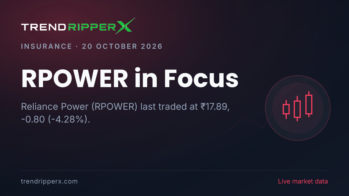 RPOWER in Focus: Reliance Power Share Price Slipped to 52-Week Low in the News Today