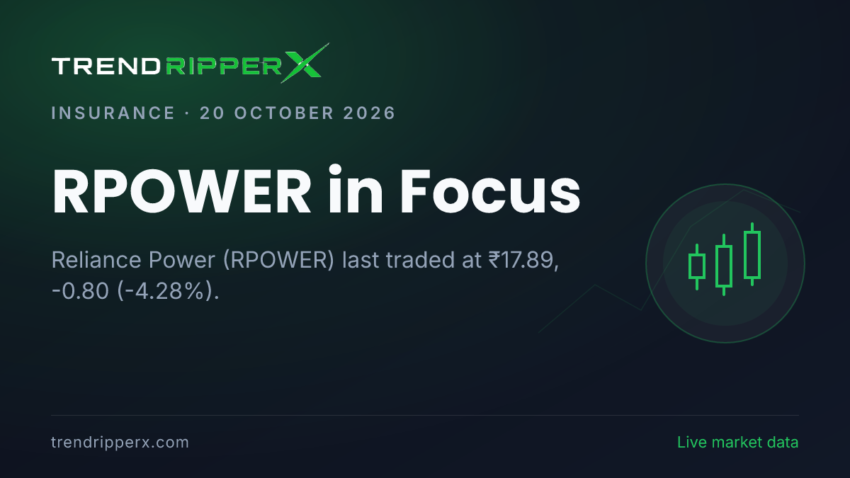 RPOWER in Focus: Reliance Power Share Price Slipped to 52-Week Low in the News Today