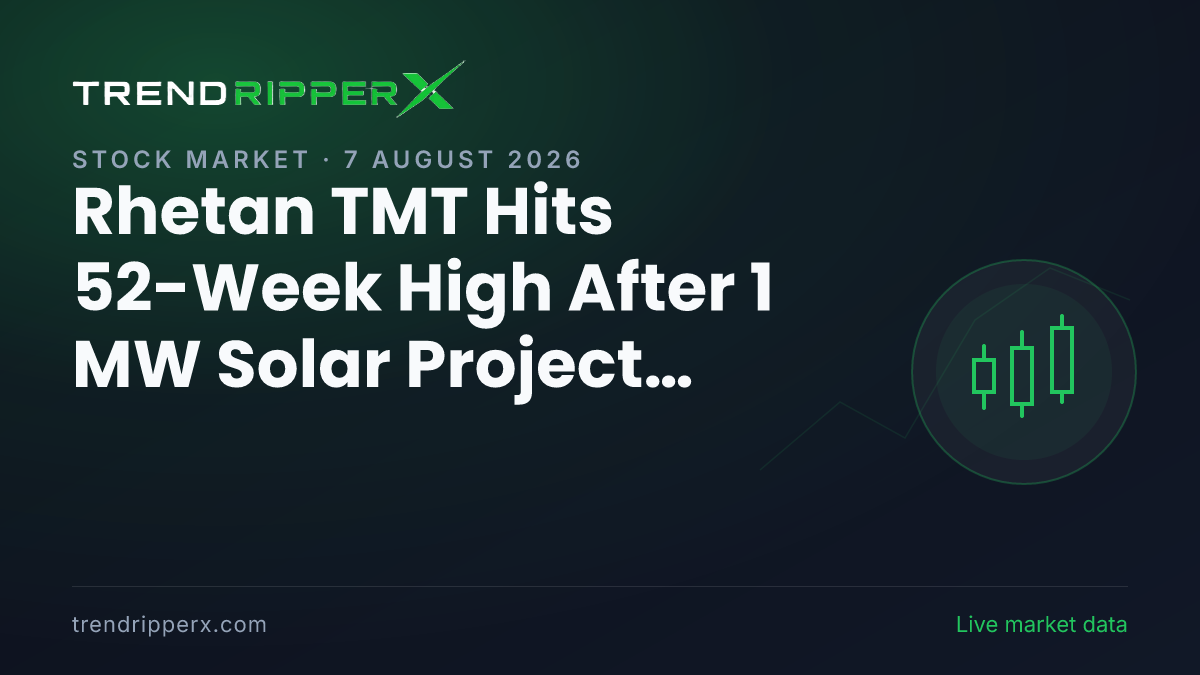 Rhetan TMT Hits 52-Week High After 1 MW Solar Project Completion