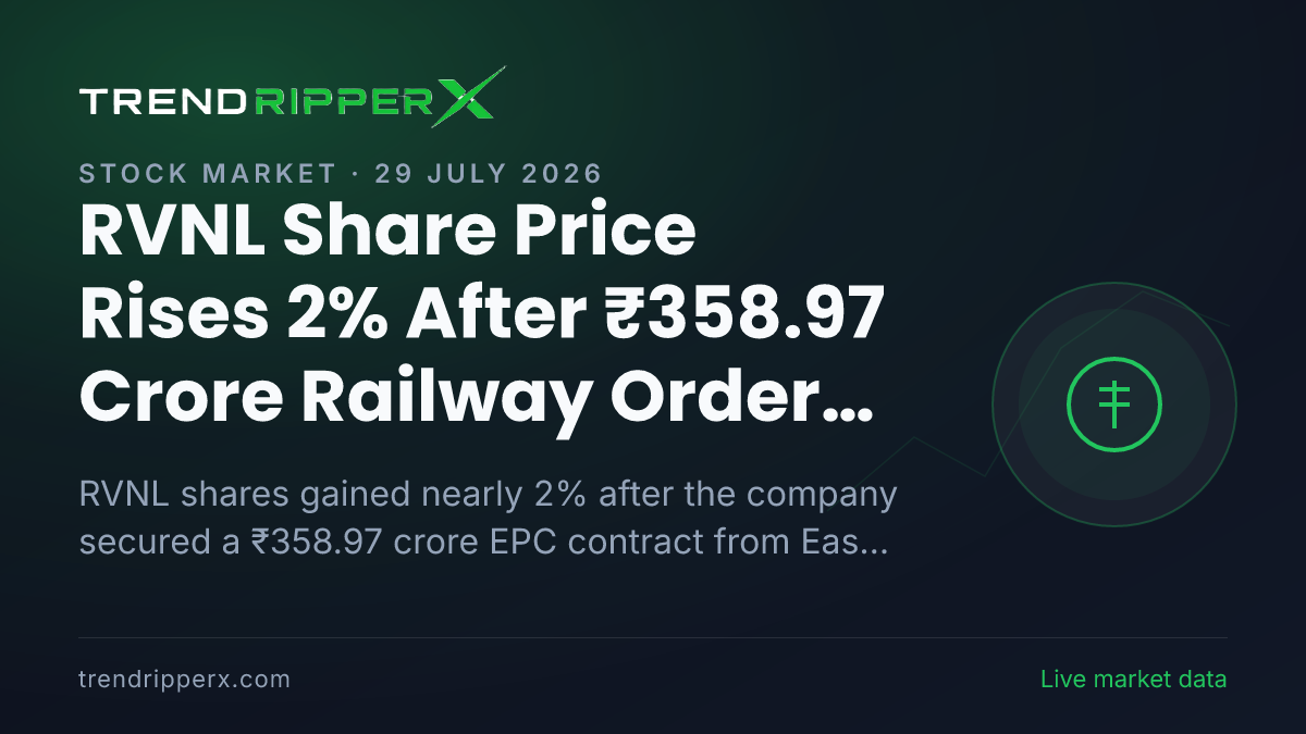 RVNL Share Price Rises 2% After ₹358.97 Crore Railway Order Win, Announces Dividend Record Date