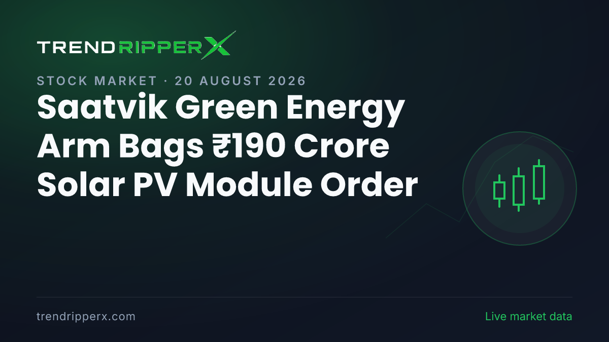 Saatvik Green Energy Arm Bags ₹190 Crore Solar PV Module Order