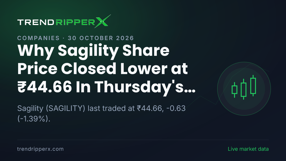 Why Sagility Share Price Closed Lower at ₹44.66 In Thursday's Session: the Block Deal Trigger, Explained