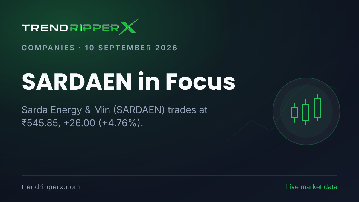 SARDAEN in Focus: Sarda Energy & Min Share Price Jumps 4.76% to ₹545.85 on Rising Newsflow