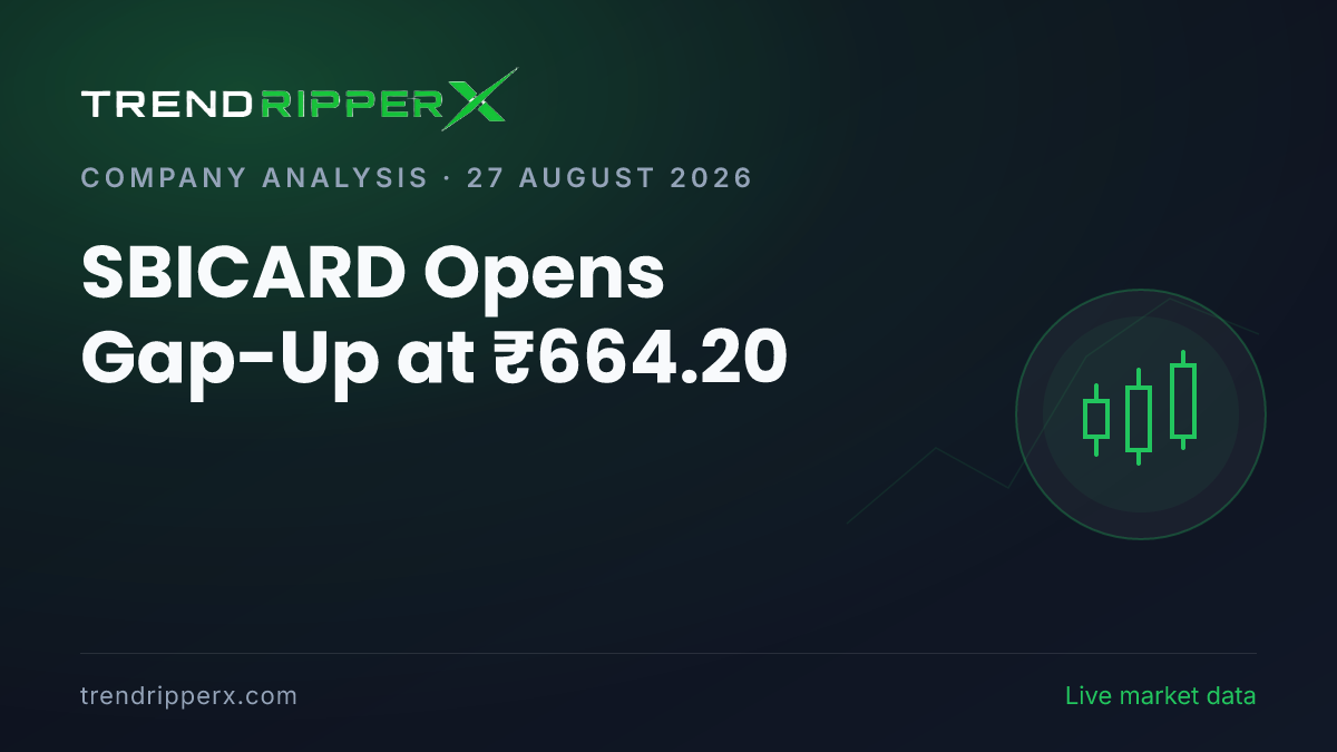SBICARD Opens Gap-Up at ₹664.20: What Is Moving SBI Cards & Pay Ser Shares Today