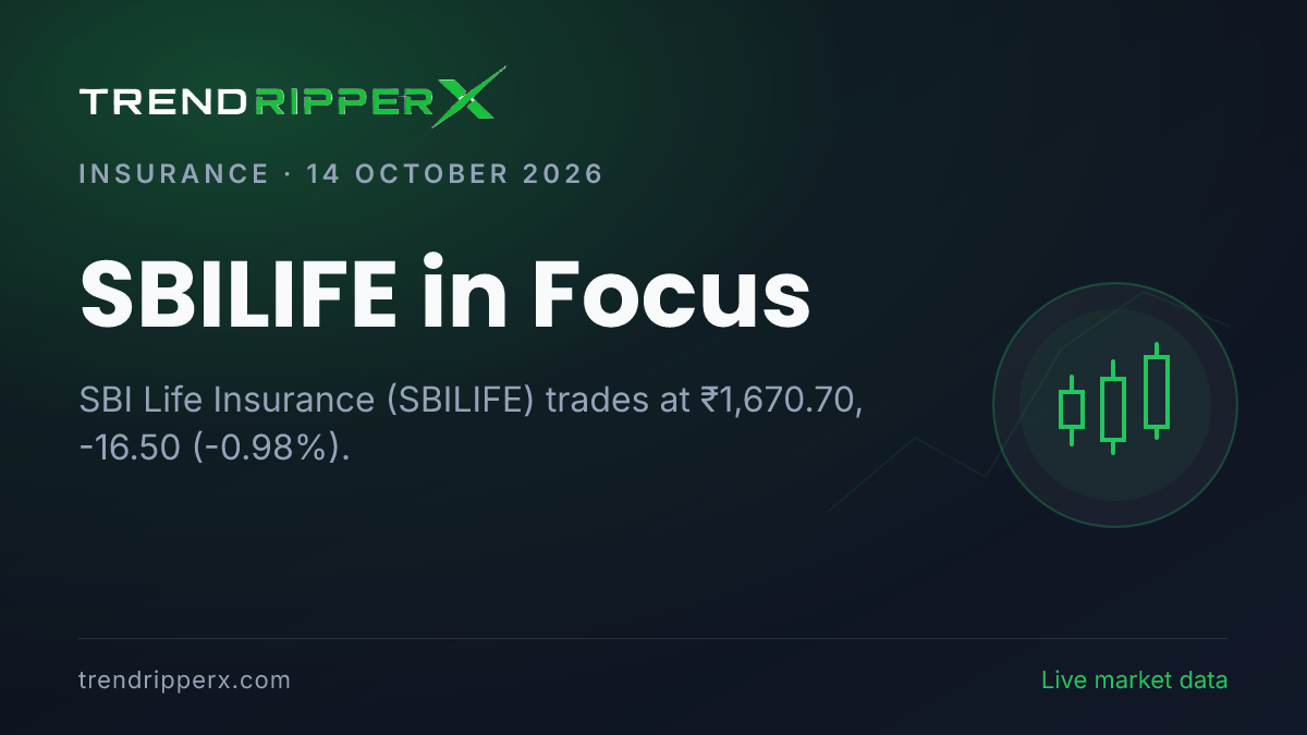 SBILIFE in Focus: SBI Life Insurance Share Price Slips to 52-Week Low in the News Today