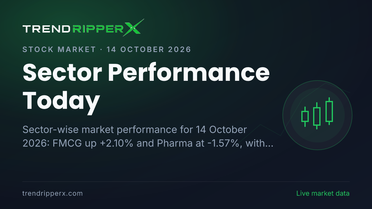 Sector Performance Today (14 October 2026): FMCG Leads, Pharma Lags — Heatmap, Breadth and Most Active Stocks