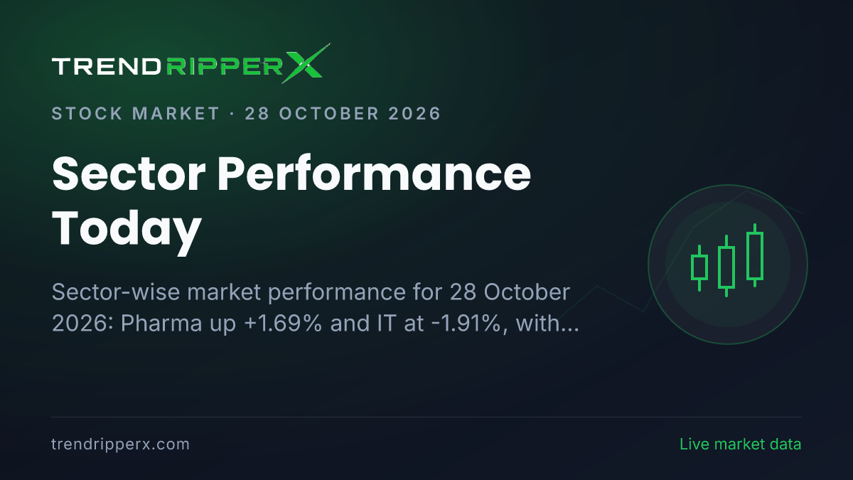 Sector Performance Today (28 October 2026): Pharma Leads, IT Lags — Heatmap, Breadth and Most Active Stocks