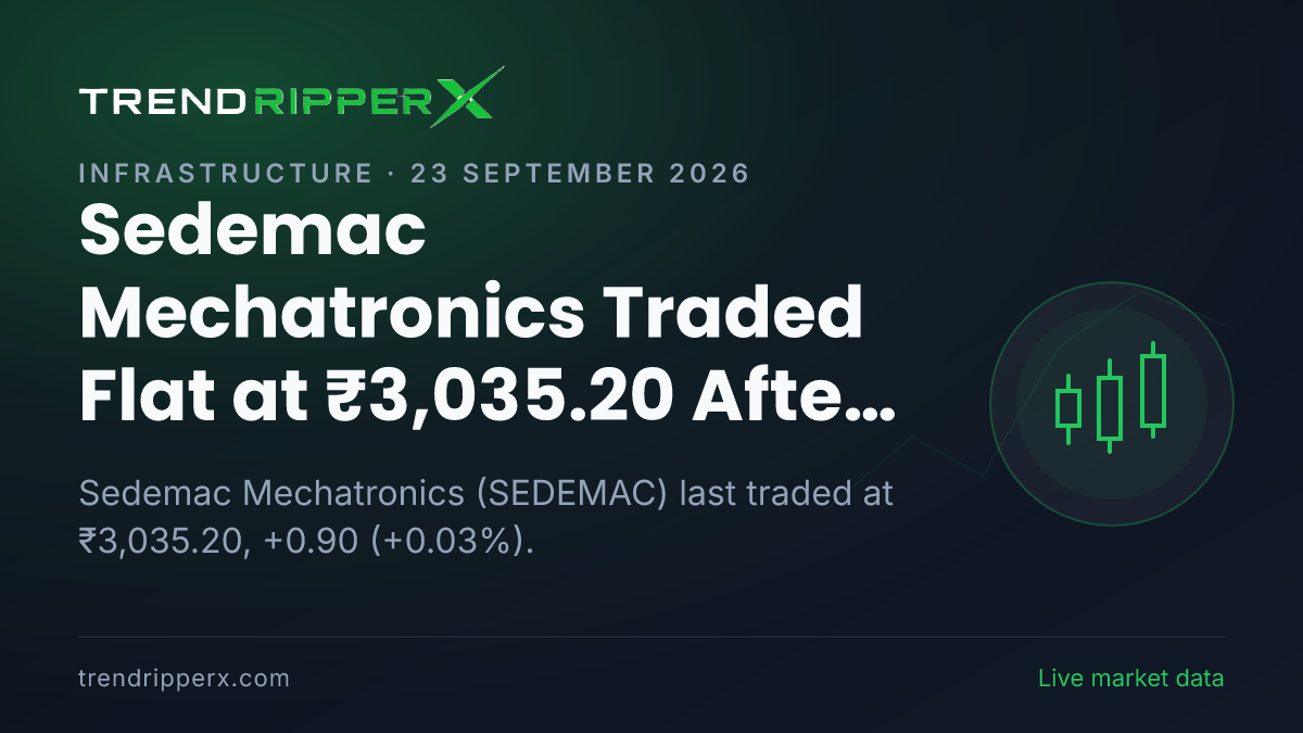 Sedemac Mechatronics Traded Flat at ₹3,035.20 After Block Deal Update — Levels, Volumes and the Follow-Up to Track