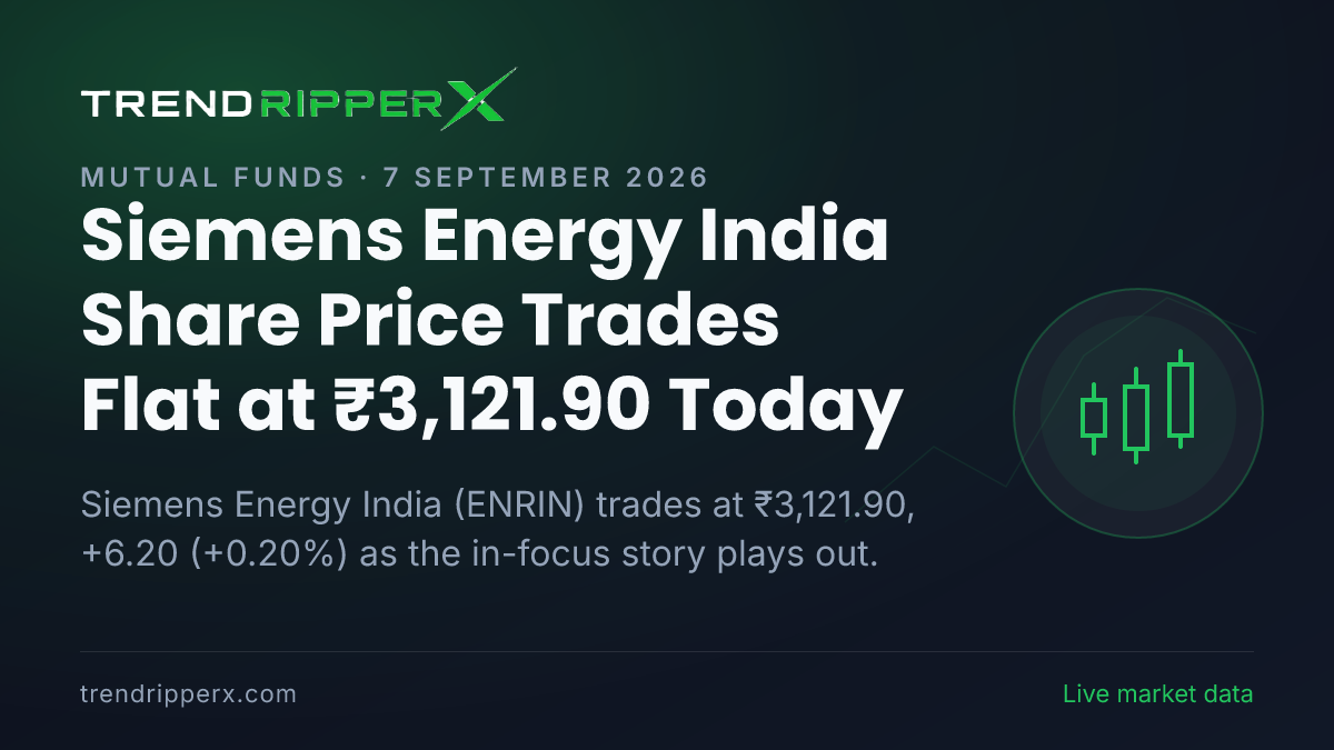 Siemens Energy India Share Price Trades Flat at ₹3,121.90 Today — Volumes, 52-Week Range and What to Watch Next