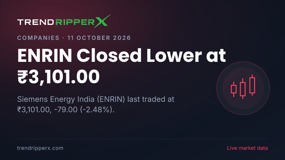 ENRIN Closed Lower at ₹3,101.00: Inside the Brokerage Call Story Moving Siemens Energy India Shares