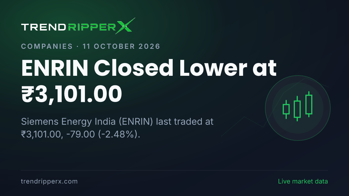 ENRIN Closed Lower at ₹3,101.00: Inside the Brokerage Call Story Moving Siemens Energy India Shares