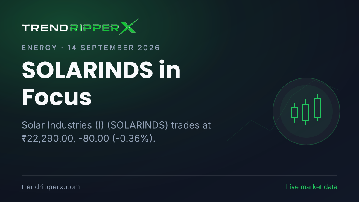 SOLARINDS in Focus: Solar Industries (I) Share Price Trades Flat at ₹22,290.00 on Rising Newsflow