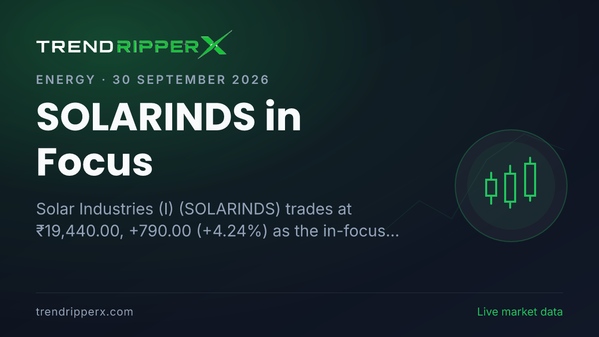 SOLARINDS in Focus: Solar Industries (I) Share Price Jumps 4.24% to ₹19,440.00 on Rising Newsflow