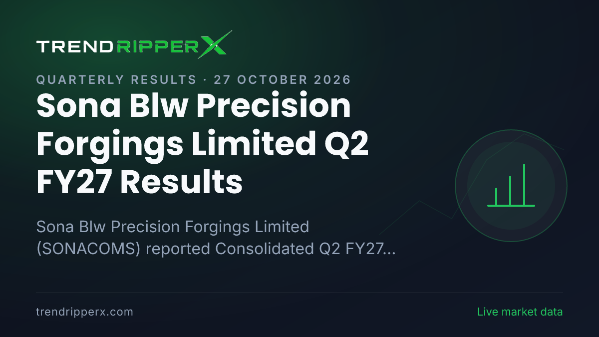 Sona Blw Precision Forgings Limited Q2 FY27 Results: Net Profit ₹223 cr, Revenue from operations ₹1,546 cr
