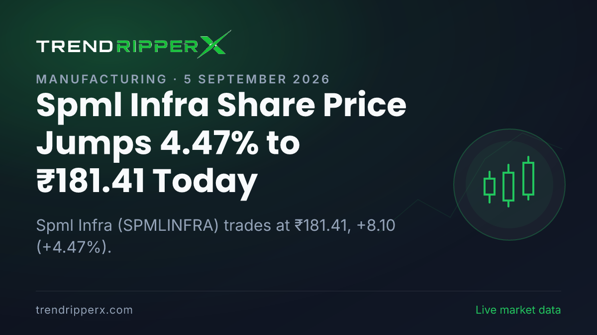 Spml Infra Share Price Jumps 4.47% to ₹181.41 Today — Volumes, 52-Week Range and What to Watch Next