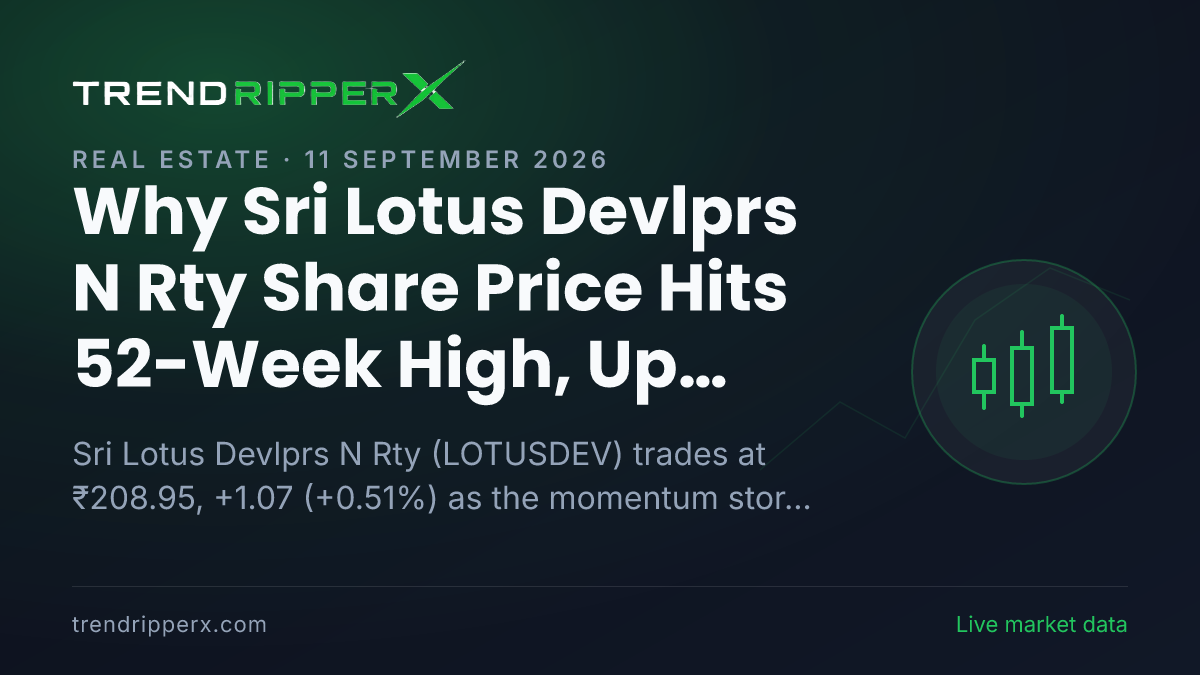 Why Sri Lotus Devlprs N Rty Share Price Hits 52-Week High, Up 0.51% Today: the Momentum Trigger, Explained
