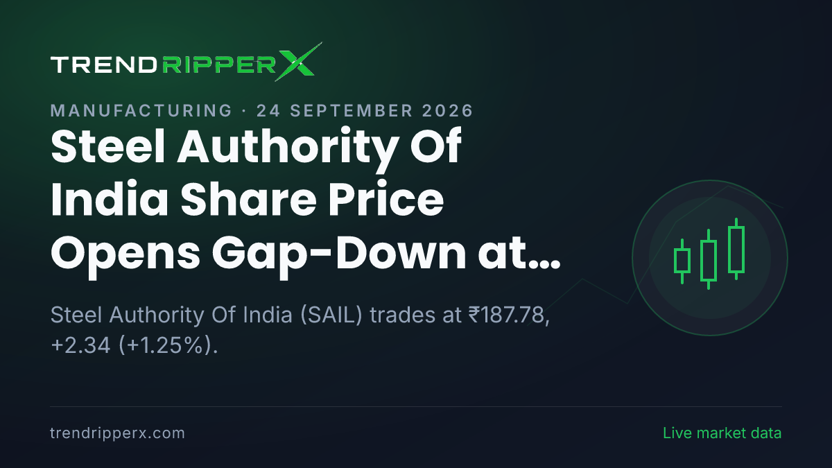 SAIL in Focus: Steel Authority Of India Share Price Opens Gap-Down at ₹182.70 on Rising Newsflow