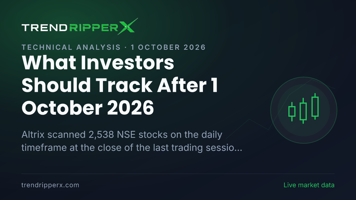 What Investors Should Track After 1 October 2026: 15 NSE Stocks Holding An Uptrend With Constructive Altrix Readings