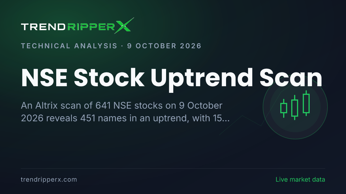 NSE Stock Uptrend Scan: 15 Stocks Hold Constructive Readings on 9 October 2026
