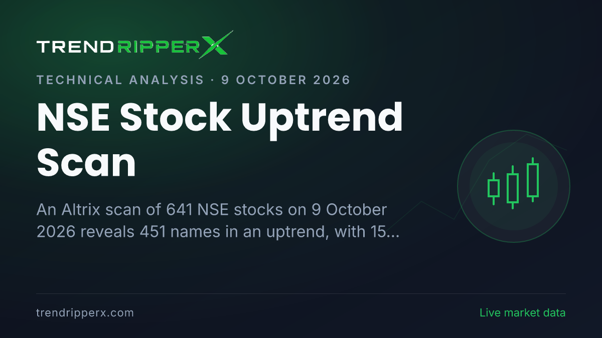 NSE Stock Uptrend Scan: 15 Stocks Hold Constructive Readings on 9 October 2026