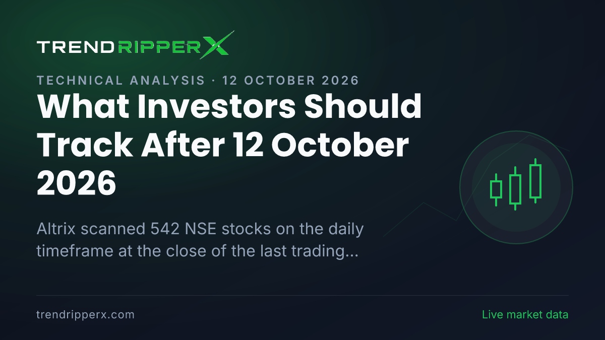 What Investors Should Track After 12 October 2026: 15 NSE Stocks Holding An Uptrend With Constructive Altrix Readings