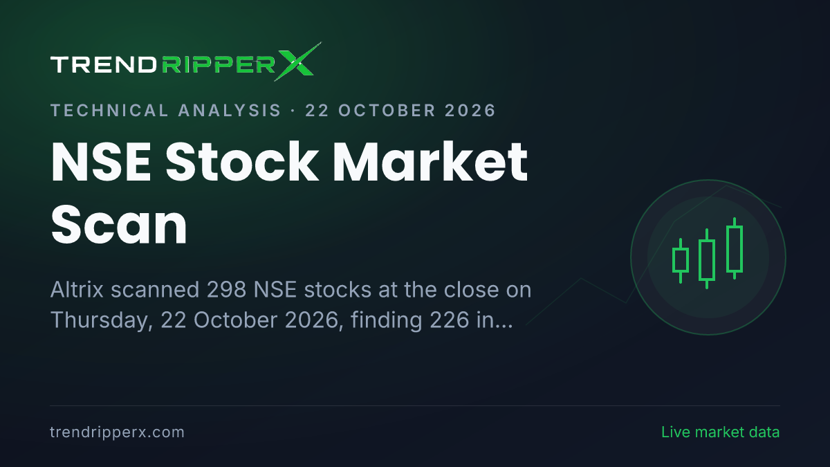 NSE Stock Market Scan: 226 of 298 Stocks Hold Uptrend as Altrix Flags 15 Outperformers