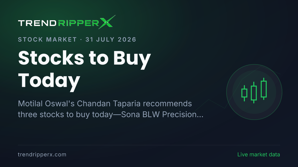 Stocks to Buy Today: Chandan Taparia Recommends Sona BLW, Alkem Laboratories & RBL Bank for 31 July