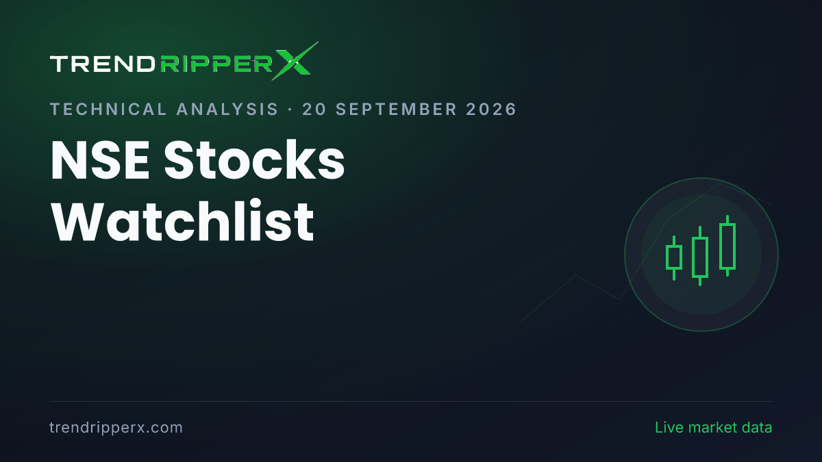 NSE Stocks Watchlist: 12 Longs and 10 Shorts to Track After 20 September 2026