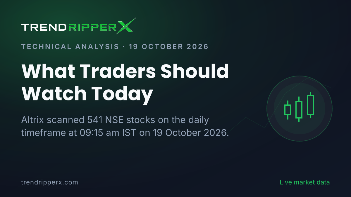 What Traders Should Watch Today (19 October 2026): 12 Stocks On The Long Side, 5 On The Short Side